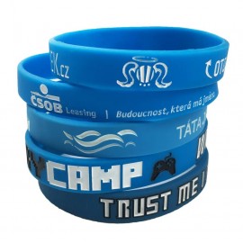 Logo Branded Debossed Color Filled Silicone Wristband
