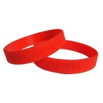 Debossed Silicone Wristband Custom Branded