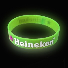 1" Embossed Glow-In-The-Dark Wristbands Custom Imprinted