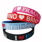Custom Imprinted Silicone Wristbands W/ Debossed Color Logo
