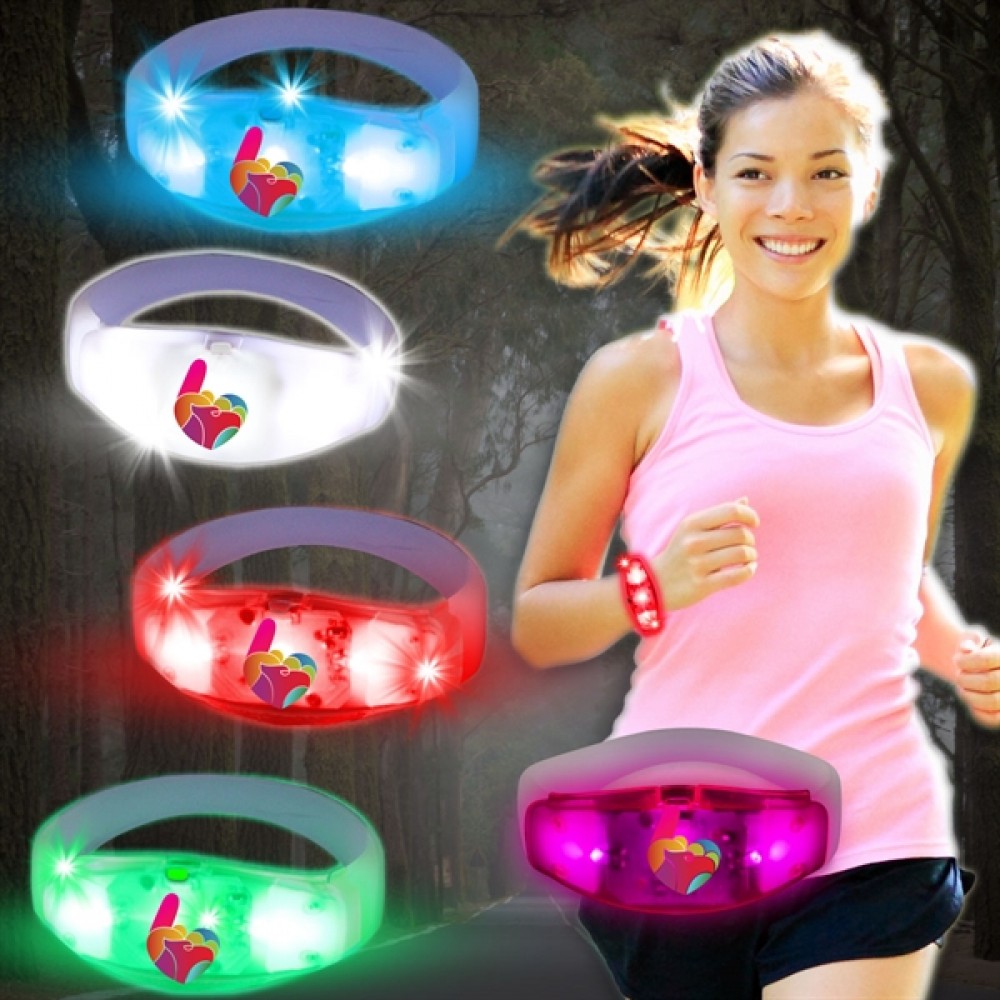 LED Stretchy Bangle Bracelets Logo Printed LED Stretchy Bangle Bracelets Logo Printed