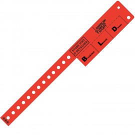 Custom Printed Multi-Tab Vinyl Wristband with 3 Tabs