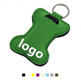 Neoprene Bone Shape Lipstick Pocket Key Ring Custom Branded  Neoprene Bone Shape Lipstick Pocket Key Ring Custom Branded