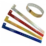 Custom Printed Disposable Holographic Bracelet Paper Glitter Wristband