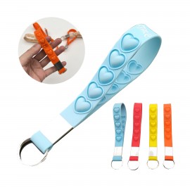 Silicone Hear Shape Bubble Wristband Keychain Custom Branded  Silicone Hear Shape Bubble Wristband Keychain Custom Branded