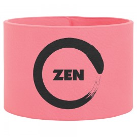 9.5" x 2" Pink Leatherette Cuff Bracelet Custom Imprinted