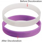 Custom Imprinted UV Color-change Debossed Silicone Wristband