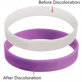 Custom Imprinted UV Color-change Debossed Silicone Wristband