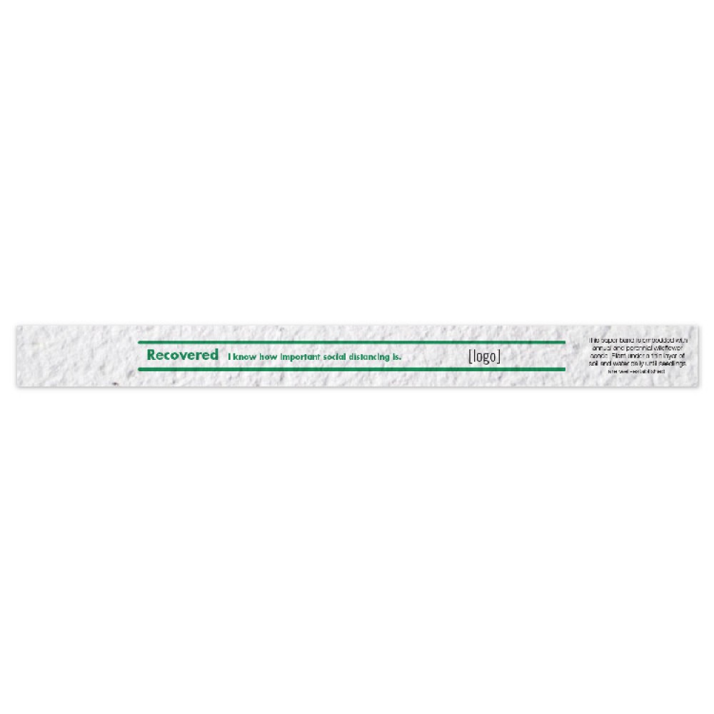 Logo Branded Stay Safe Seed Paper Wristband Logo Branded Stay Safe Seed Paper Wristband