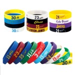 Colorfilled Silicone Wristband Custom Branded