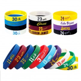 Colorfilled Silicone Wristband Custom Imprinted