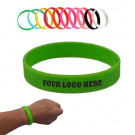 Rubber Bracelets Stretch Silicone Wristband Logo Printed