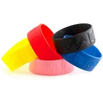 Logo Branded 1" Debossed Silicone Wristband