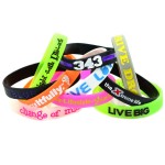 Custom Imprinted " Color-Filled Silicone Wristband