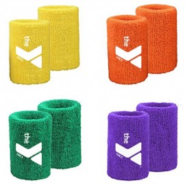 Sports Sweat Absorbing Terry Cloth Wristband Custom Branded