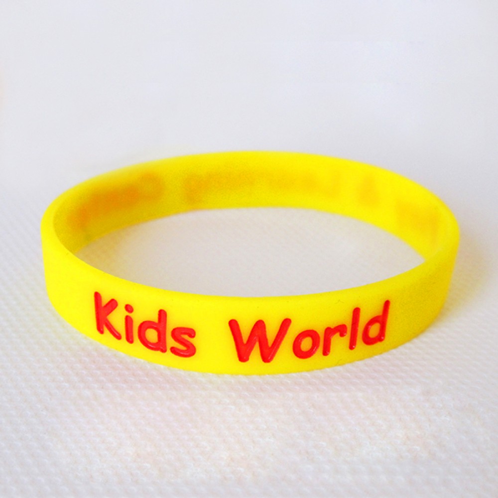 Debossed Silicone Bracelet - (8"x1/2") Custom Imprinted Debossed Silicone Bracelet - (8"x1/2") Custom Imprinted