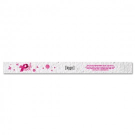 Custom Imprinted Seed Paper Breast Cancer Awareness Wristband - Style D