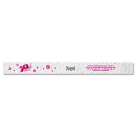 Seed Paper Breast Cancer Awareness Wristband - Style D Logo Printed