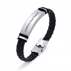 Logo Branded Stainless Steel Silicone Bracelet Wristband