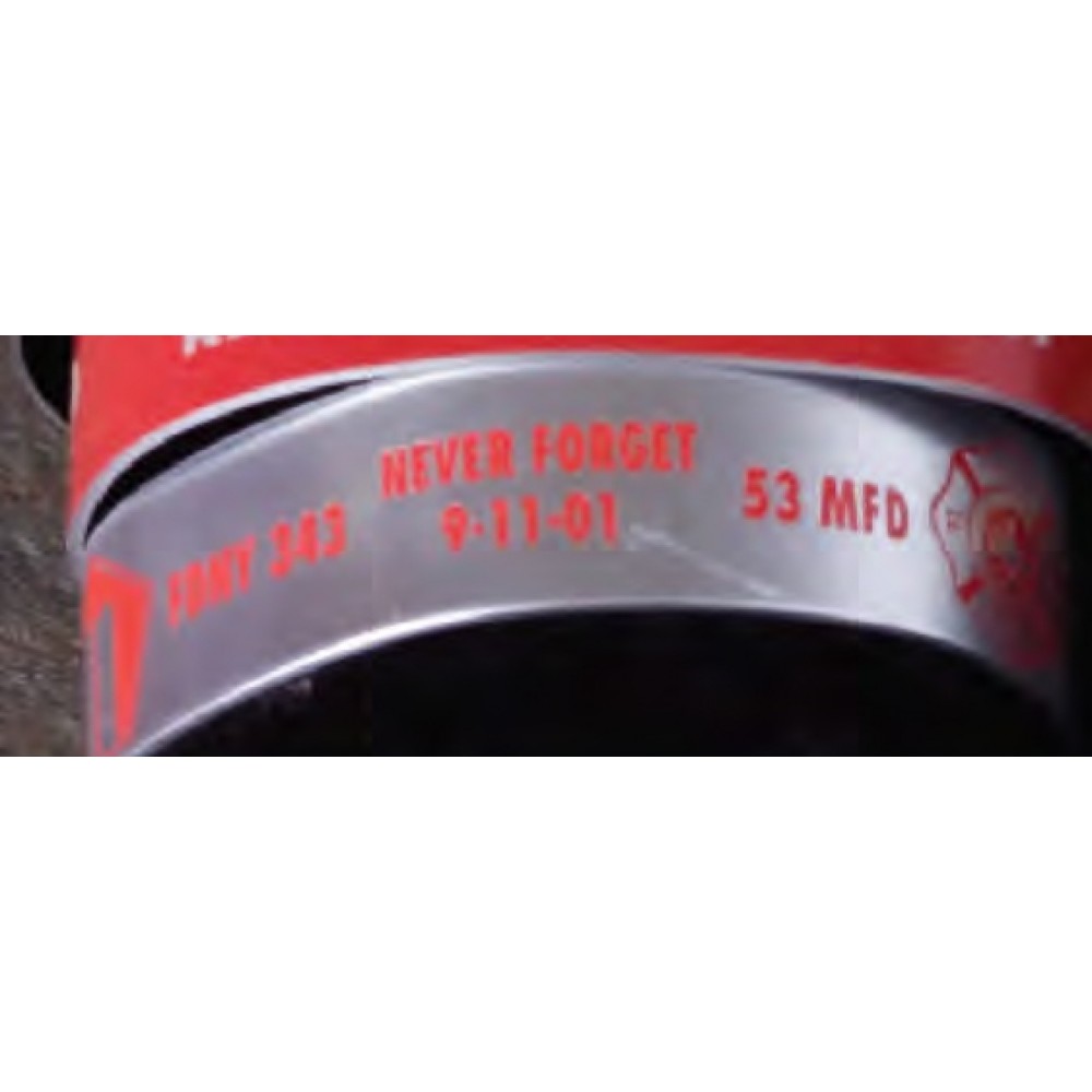 Aluminum cuff bracelet (6.25" x 1/2" wide) with a full color, sublimated imprint. Made in the USA Custom Imprinted