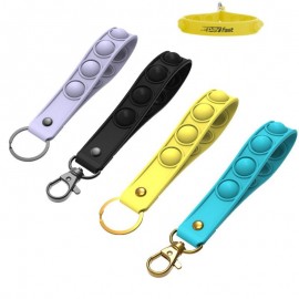 Push Pop Stress Reliever Keychain Wristband Custom Branded  Push Pop Stress Reliever Keychain Wristband Custom Branded
