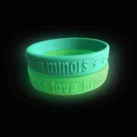Logo Branded 1/2" Glow In The Dark Embossed Wristbands