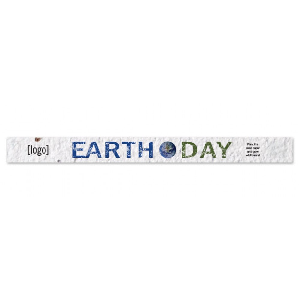 Logo Branded Earth Day Seed Paper Wristband - Style E