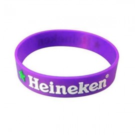 " Embossed Printed Custom Silicone Wristband w/ Message Custom Imprinted