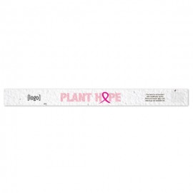 Custom Imprinted Seed Paper Breast Cancer Awareness Wristband - Style N