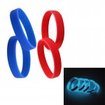 Screen Printed Luminous Silicone Wristband Custom Imprinted