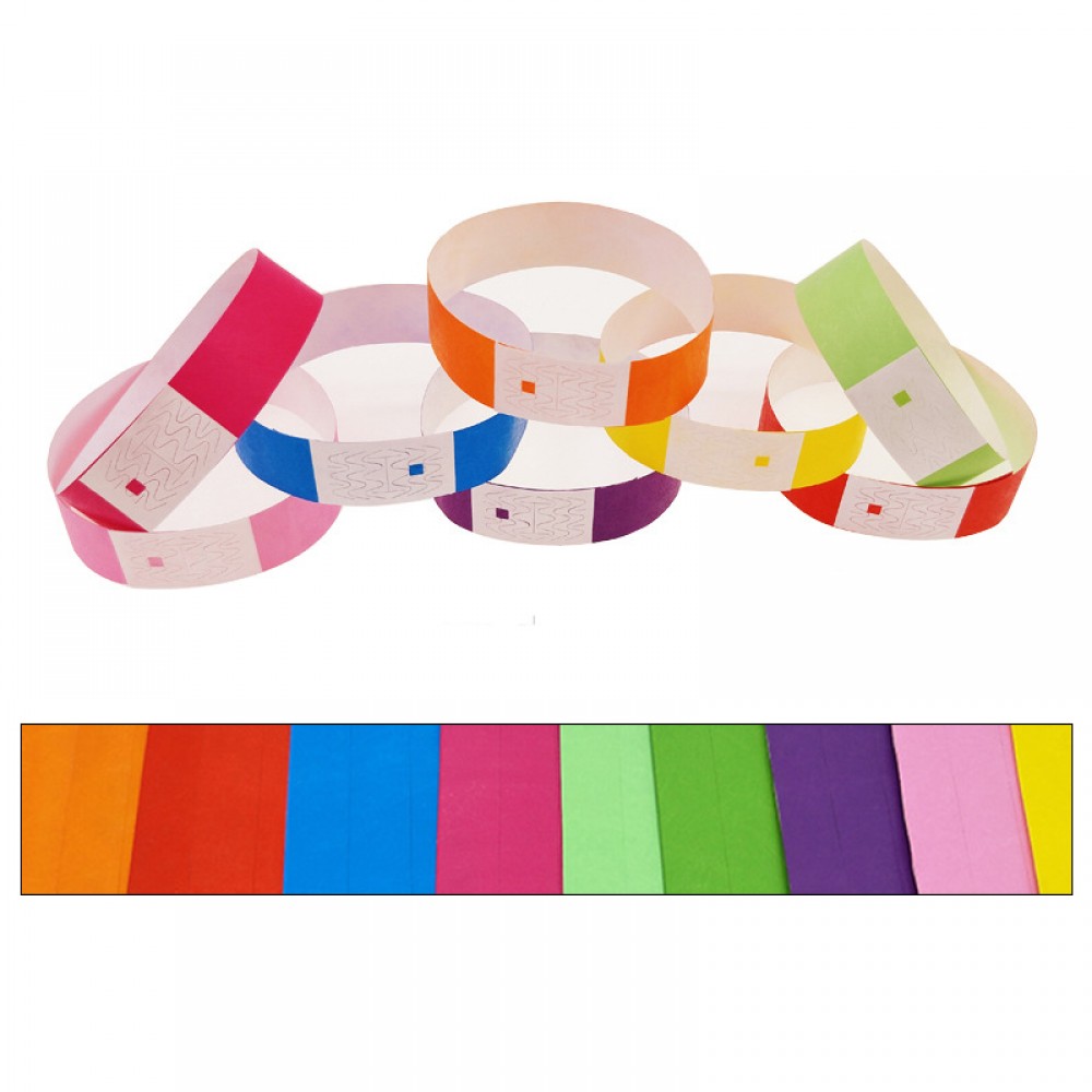 Logo Branded Disposable Paper Wristbands Logo Branded Disposable Paper Wristbands