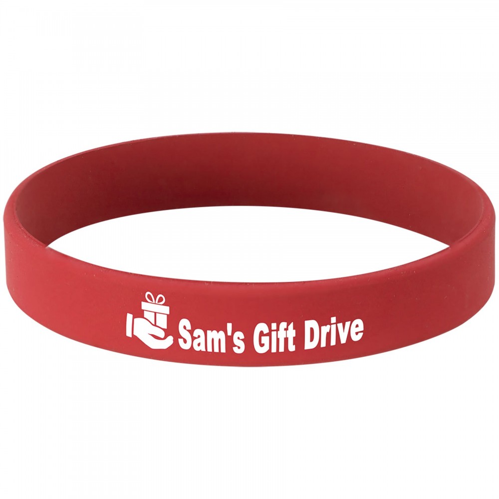 Logo Branded 4.1" Red/White Bracelet Logo Branded 4.1" Red/White Bracelet