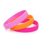 Custom Imprinted 1/2" x 8" Embossed Silicone Bracelet