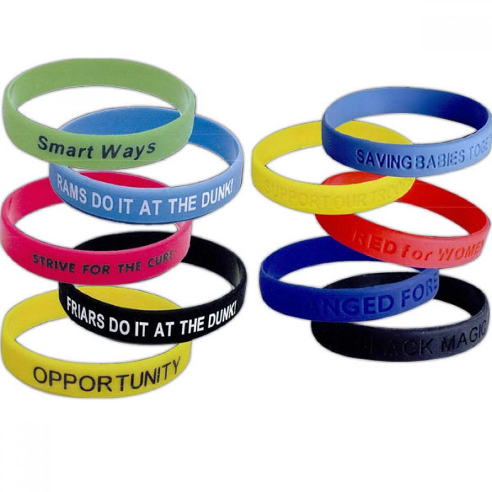 Custom Imprinted Silicone Bracelet Wristband Custom Imprinted Silicone Bracelet Wristband