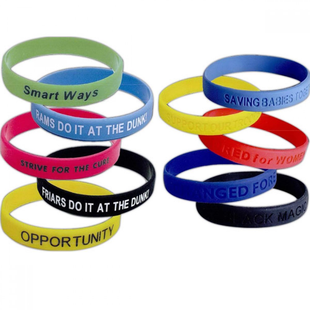 Custom Imprinted Silicone Bracelet Wristband