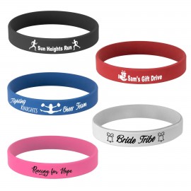 4.125" Laserable Silicone Bracelet Logo Printed