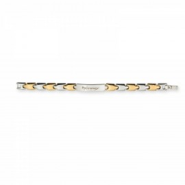 Magnetic Bracelet (Alternating Silver & Gold Links) Logo Printed