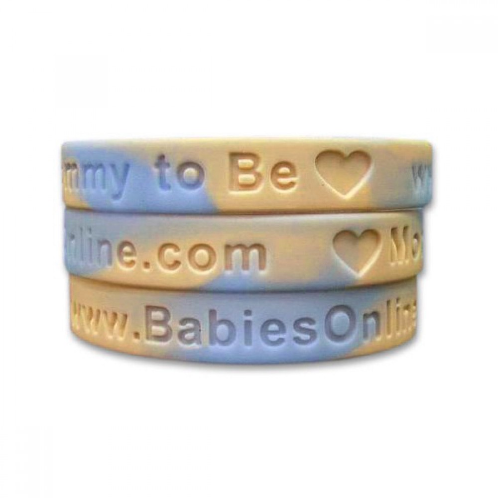 Debossed Swirled Silicone Bracelet Custom Branded Debossed Swirled Silicone Bracelet Custom Branded