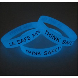 Glow-in-the-dark silicone bracelet Custom Imprinted