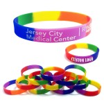 Rainbow Silicone Bracelet Custom Branded