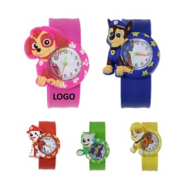 Custom Printed Puppy Shaped Silicone Slap Watch Wristband  Custom Printed Puppy Shaped Silicone Slap Watch Wristband