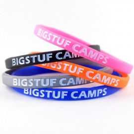 Custom Printed " Mini Color-Filled Silicone Wristband