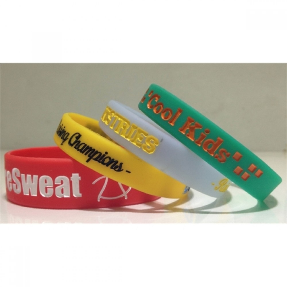 Custom Printed " Ink Injected Custom Silicone Wristbands