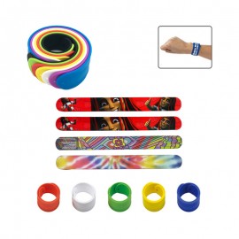 Full Color Silicone Slap Bracelet Custom Branded