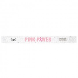 Logo Branded Seed Paper Breast Cancer Awareness Wristband - Style G