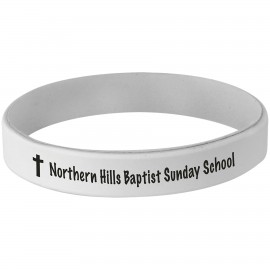 Custom Imprinted 3.75" White/Black Bracelet