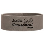 Custom Printed 9.5" x 1" Gray Leatherette Cuff Bracelet