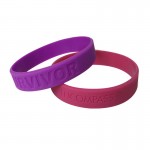 Logo Branded Silicone Wristband w/Debossed Logo