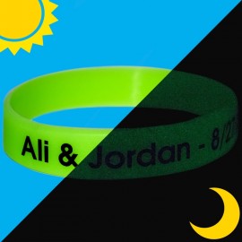 " Printed Silicone Wristband Logo Printed