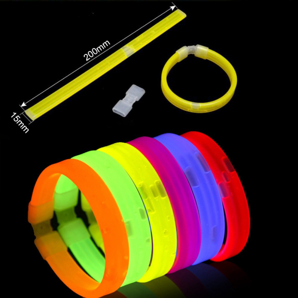 Custom Imprinted Single Color Glow Bracelets Bangles Custom Imprinted Single Color Glow Bracelets Bangles